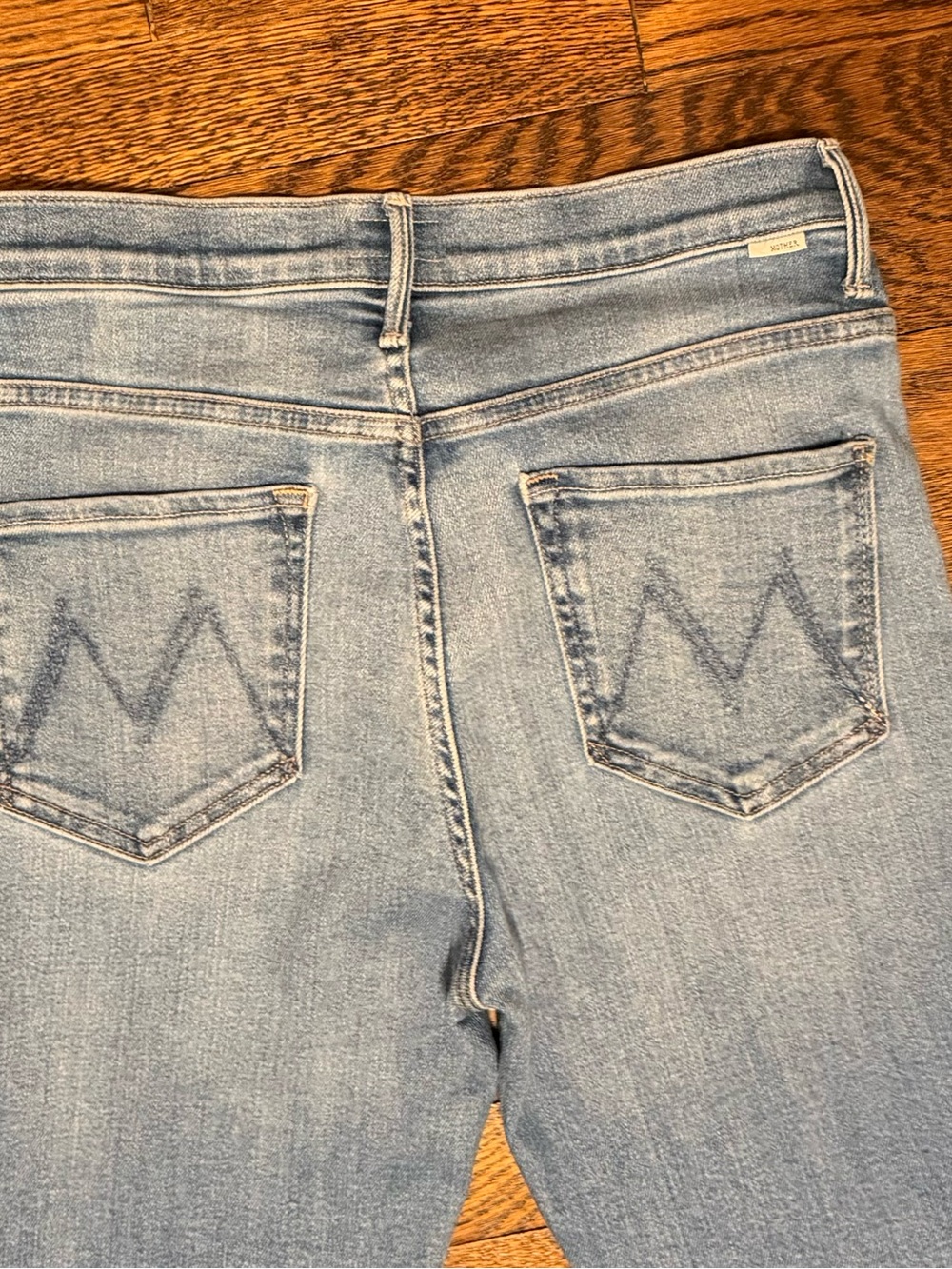 MOTHER weekender mid-rise flare jeans in “ride hard live forever” wash. - Picture 6 of 10